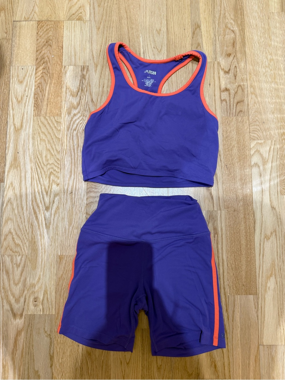 Splits59 Purple & Orange Two-Piece Activewear Set